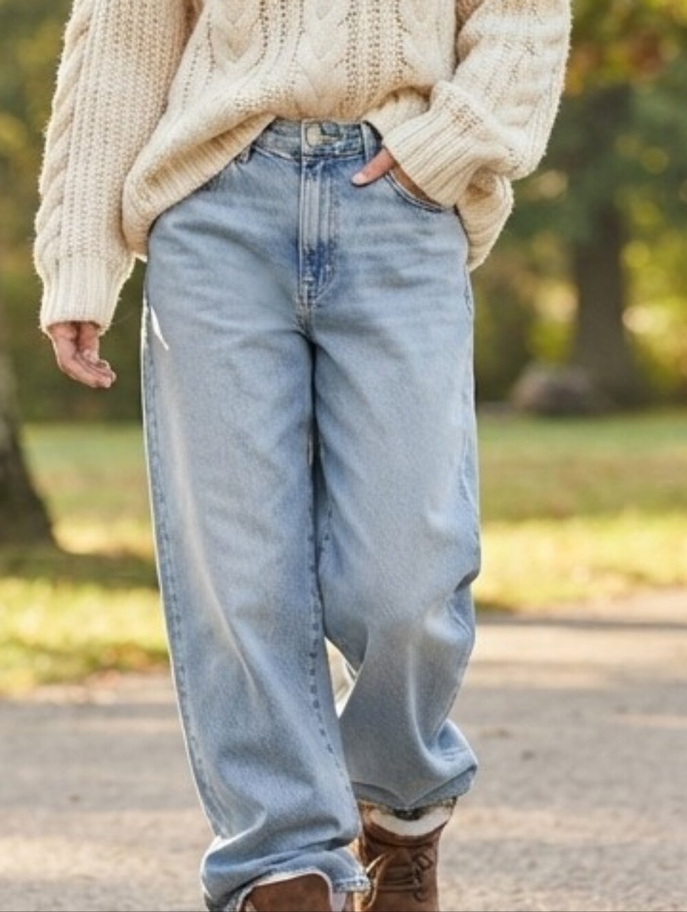 Zara Origins Luxury Turkish Denim Men’s/Oversized Boyfriend Jeans — Light Vintag
